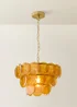 ValueLights Juliette Orange 3 Tier Disc Chandelier Ceiling Light - One Size Image 3