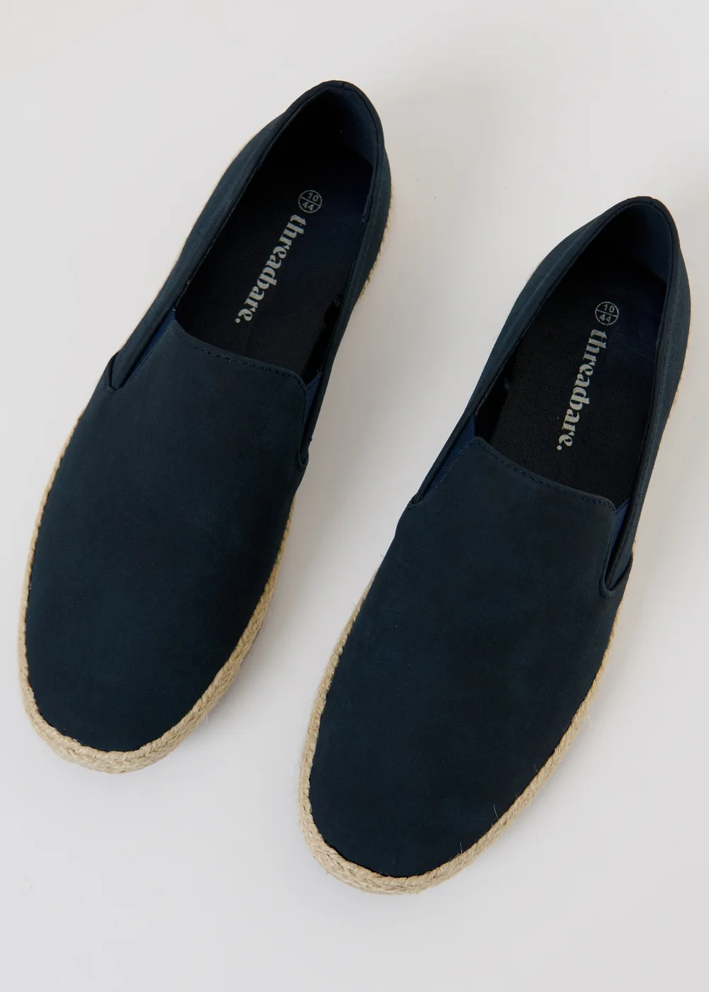 Threadbare Navy Faux Suede Slip On Espadrilles - 7 Image 3