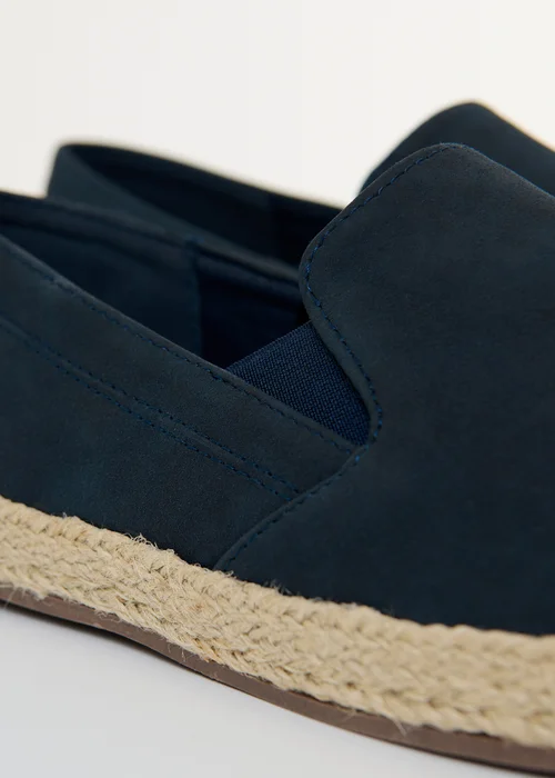 Threadbare Navy Faux Suede Slip On Espadrilles - 7 Image 4