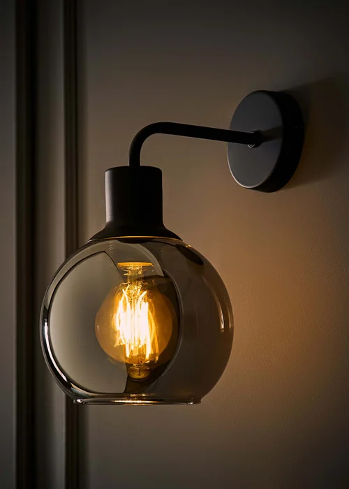 ValueLights Bellamy Matte Black Wired Wall Light - One Size Image 2