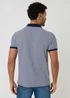 Threadbare Navy Stripe Cotton Pique Polo Shirt - S Image 2