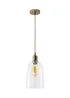 ValueLights Kira Dome Glass Brushed Brass Ceiling Light - One Size Image 5