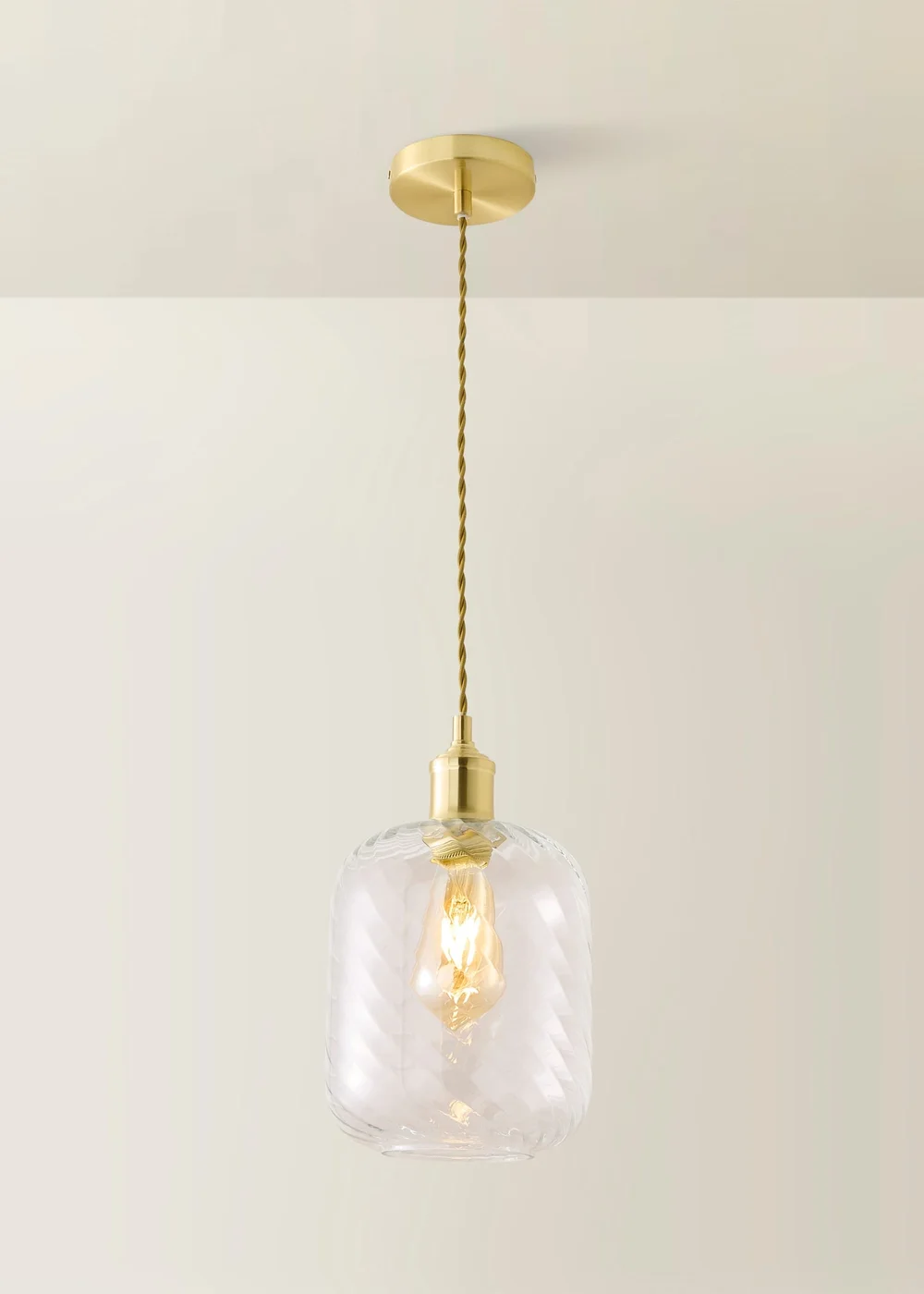 ValueLights Emery Oval Brushed Gold Ceiling Light - One Size Image 3