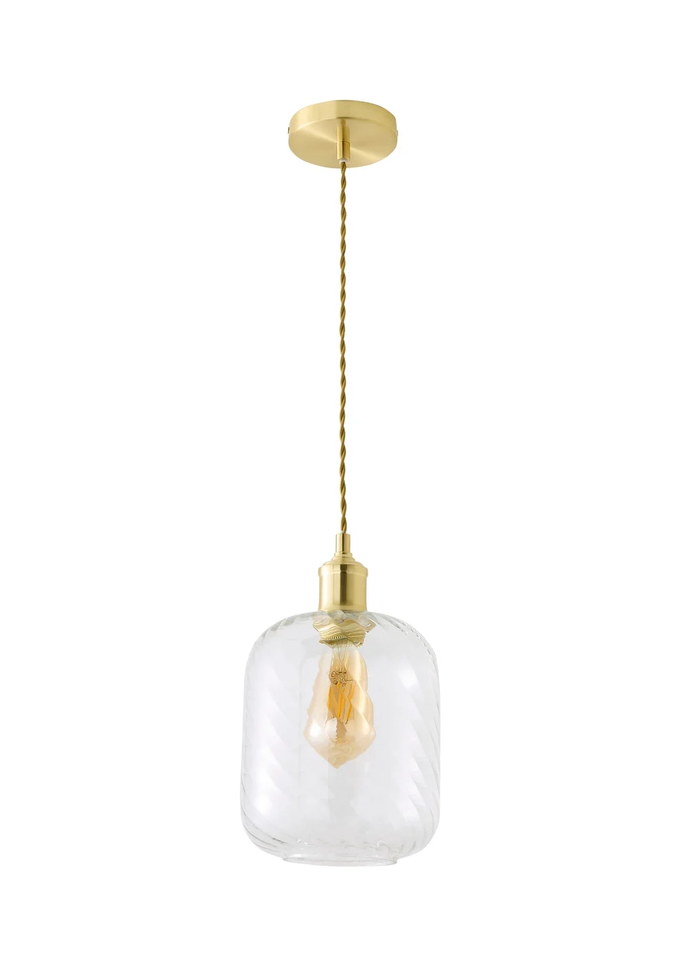 ValueLights Emery Oval Brushed Gold Ceiling Light - One Size Image 5
