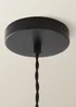 ValueLights Emery Frosted Swirl Matte Black Ceiling Light - One Size Image 6