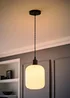 ValueLights Emery Frosted Swirl Matte Black Ceiling Light - One Size Image 2