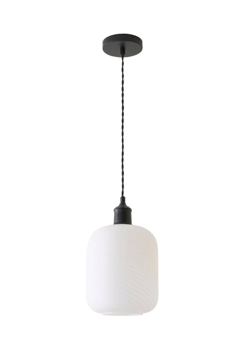 ValueLights Emery Frosted Swirl Matte Black Ceiling Light - One Size Image 5