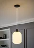 ValueLights Emery Frosted Swirl Matte Black Ceiling Light - One Size Image 1