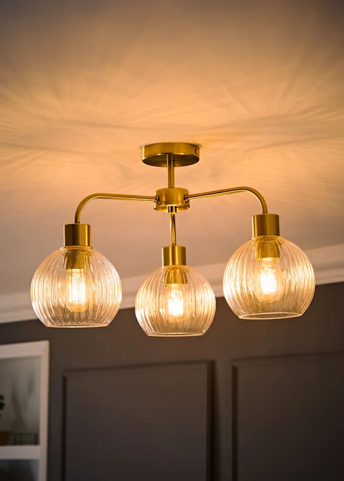 ValueLights Maddison Brushed Gold Multi Arm Ceiling Light - One Size Image 2