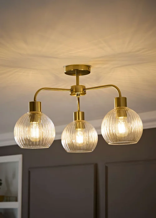 ValueLights Maddison Brushed Gold Multi Arm Ceiling Light - One Size Image 1