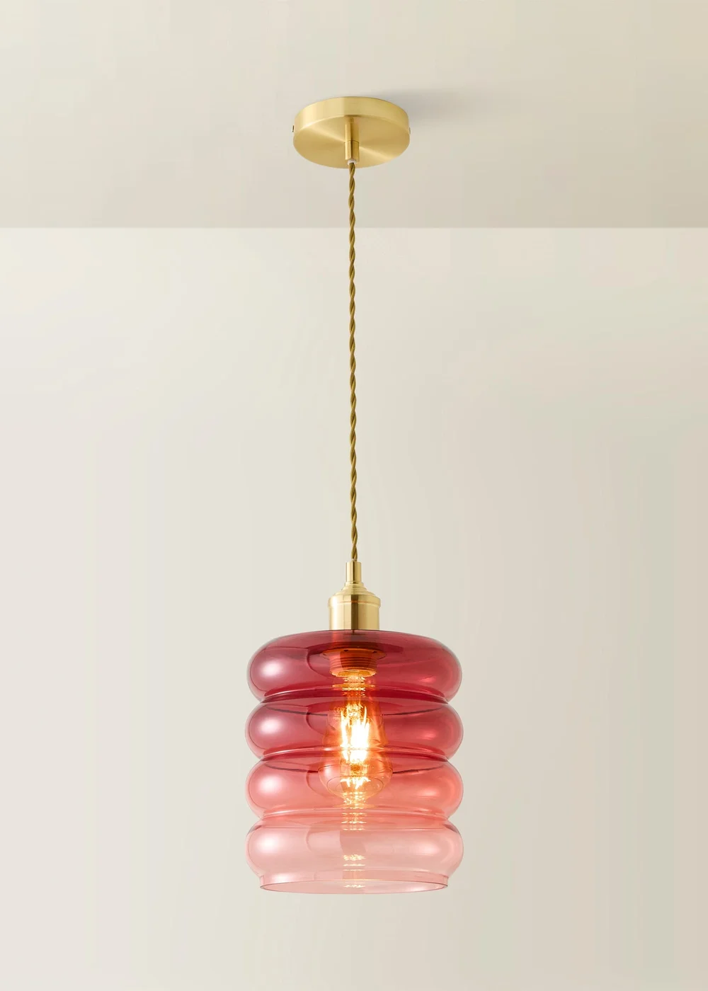 ValueLights Giselle Berry Stacked Brushed Gold Ceiling Light - One Size Image 3