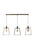ValueLights Susie Antique Brass 3 Drop Diner Ceiling Light - One Size Image 5