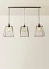 ValueLights Susie Antique Brass 3 Drop Diner Ceiling Light - One Size Image 3