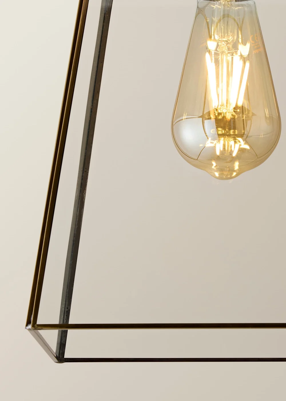 ValueLights Susie Antique Brass 3 Drop Diner Ceiling Light - One Size Image 4