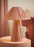ValueLights Kaiya Pink Paper Woven Table Lamp - One Size Image 5