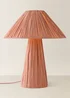 ValueLights Kaiya Pink Paper Woven Table Lamp - One Size Image 2