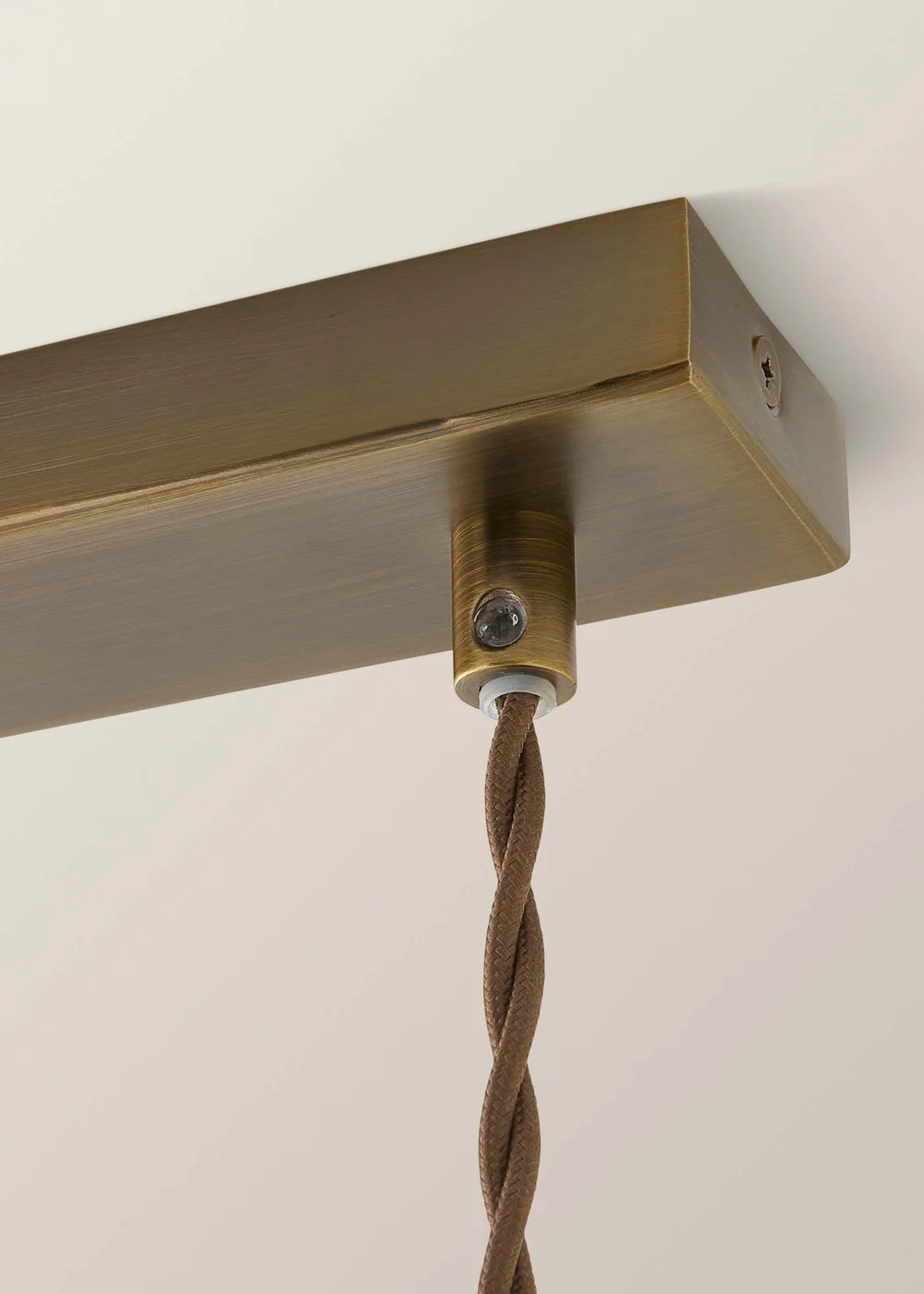 ValueLights Kira Dome Glass Brushed Brass 3 Drop Diner Ceiling Light - One Size Image 6