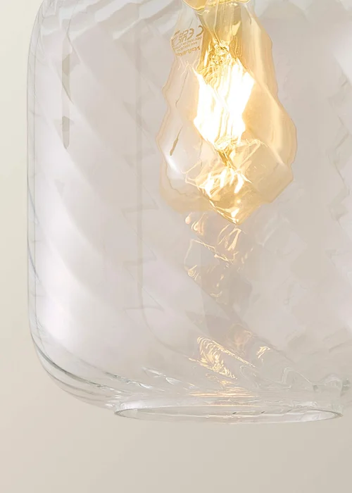 ValueLights Emery Swirl Brushed Gold 3 Drop Diner Ceiling Light - One Size Image 4