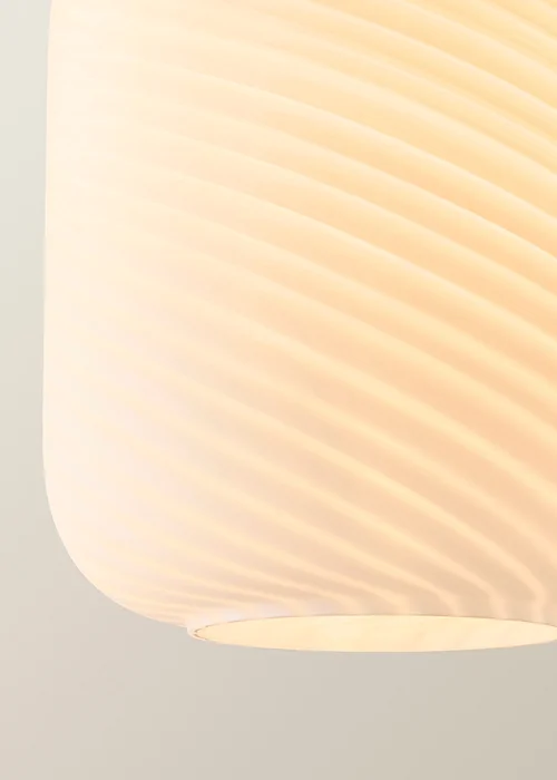 ValueLights Emery Frosted Swirl Matte Black 3 Drop Diner Ceiling Light - One Size Image 6