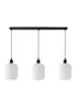 ValueLights Emery Frosted Swirl Matte Black 3 Drop Diner Ceiling Light - One Size Image 5