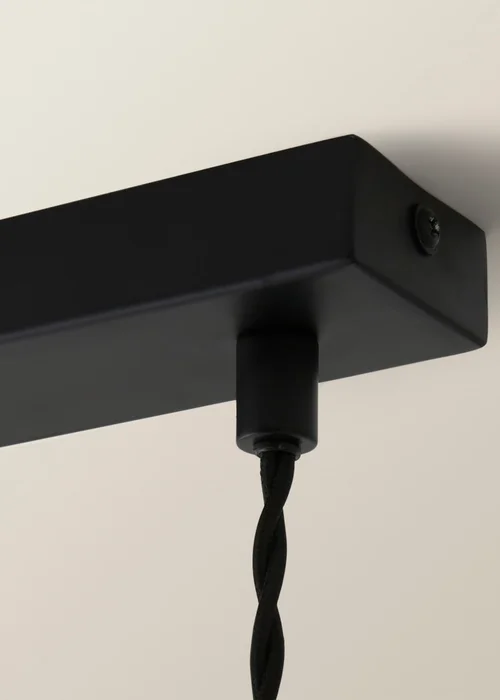 ValueLights Emery Frosted Swirl Matte Black 3 Drop Diner Ceiling Light - One Size Image 4