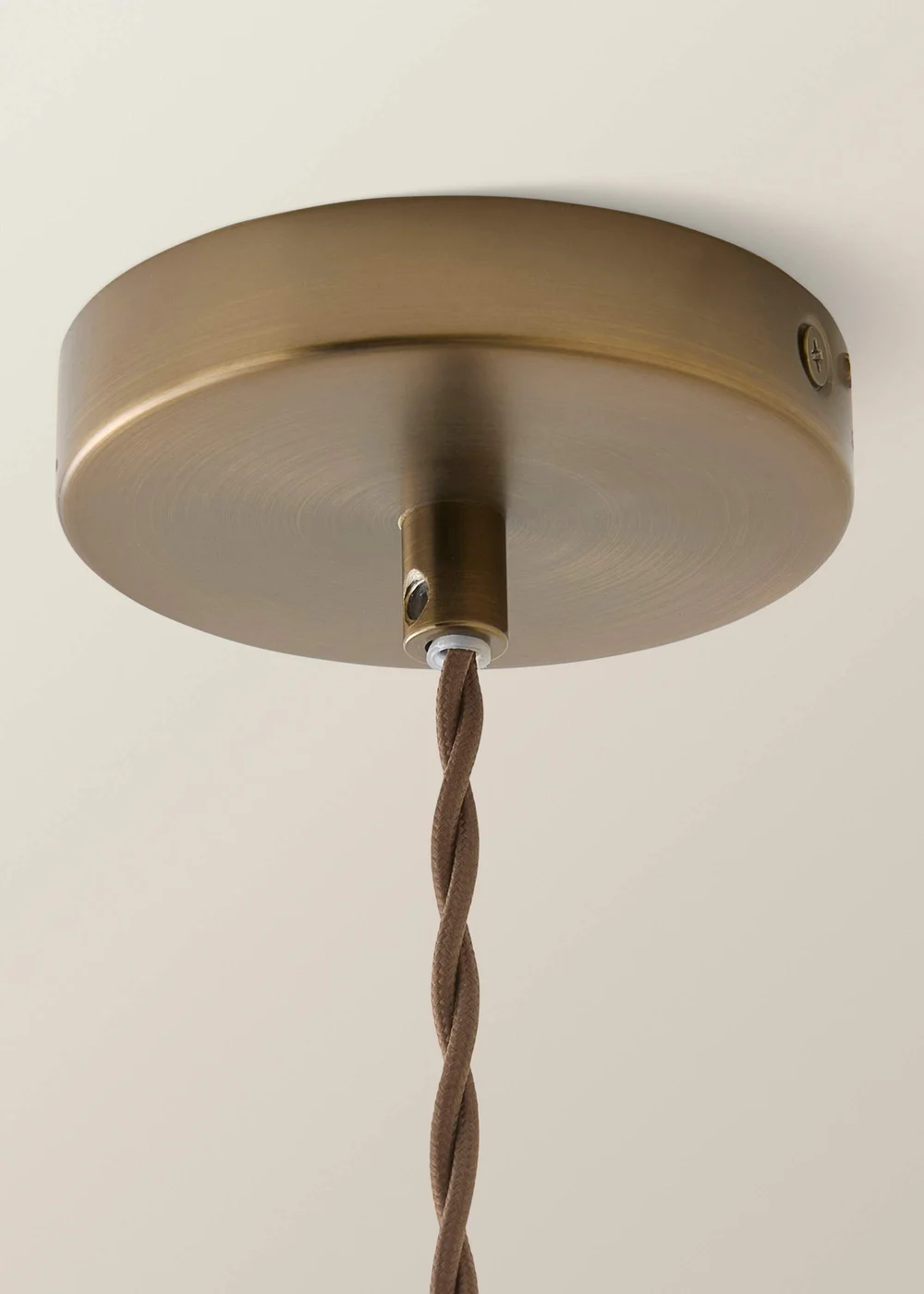 ValueLights Cheltenham Ribbed Glass Brushed Brass Ceiling Light - One Size Image 4