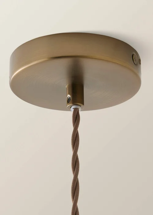 ValueLights Cheltenham Ribbed Glass Brushed Brass Ceiling Light - One Size Image 4