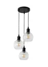 ValueLights Maddison Matte Black 3 Drop Cluster Ceiling Light - One Size Image 5