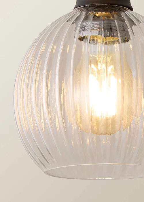 ValueLights Maddison Matte Black 3 Drop Cluster Ceiling Light - One Size Image 4