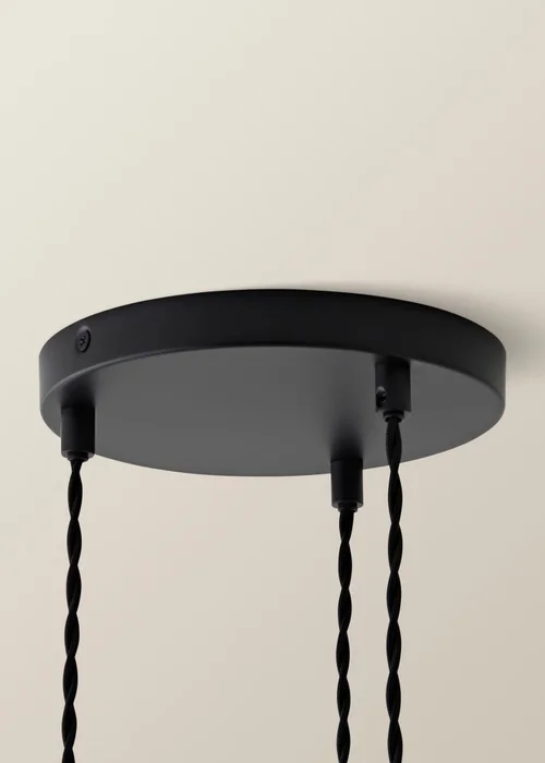 ValueLights Maddison Matte Black 3 Drop Cluster Ceiling Light - One Size Image 6