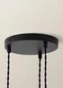 ValueLights Maddison Matte Black 3 Drop Cluster Ceiling Light - One Size Image 6