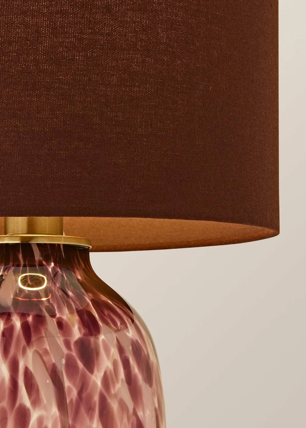 ValueLights Belinda Burgundy Confetti Glass Table Lamp - One Size Image 4