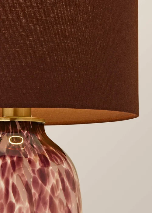 ValueLights Belinda Burgundy Confetti Glass Table Lamp - One Size Image 4
