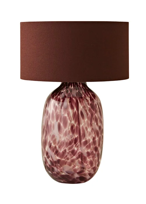 ValueLights Belinda Burgundy Confetti Glass Table Lamp - One Size Image 5