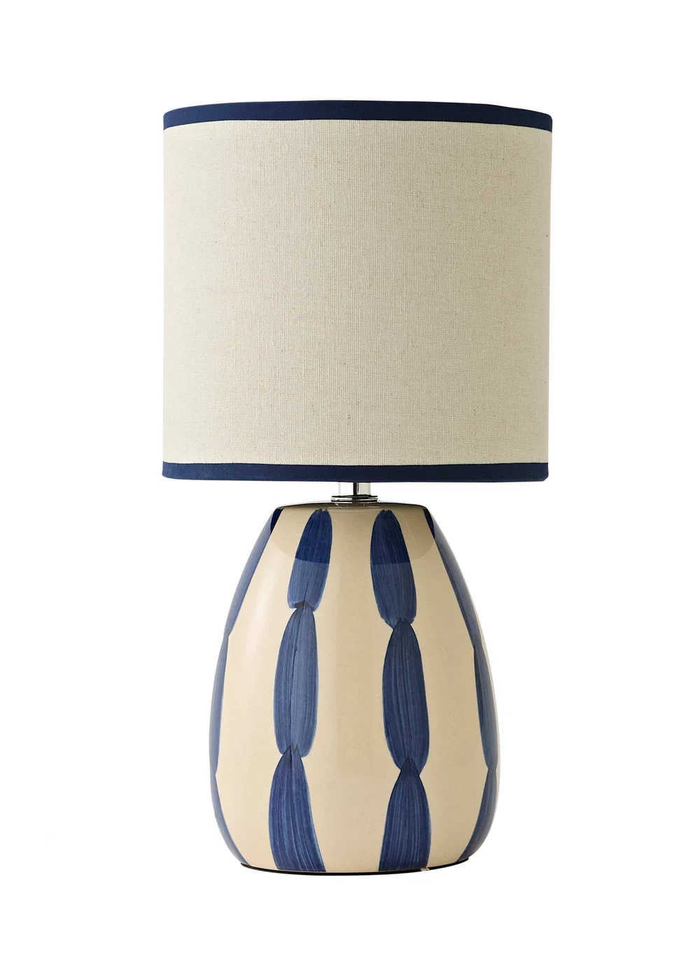 ValueLights Brynn Navy Painted Stripe Table Lamp - One Size Image 5