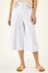 Roman White Wide Hem Cropped Trouser - 10 Image 4