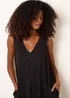 Blue Vanilla Black Pleat Front Diamante Jumpsuit - S/M Image 3