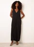 Blue Vanilla Black Pleat Front Diamante Jumpsuit - S/M Image 1