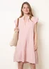 Blue Vanilla Pink Cheesecloth Frill Sleeve Tunic - S/M Image 1