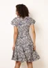 Blue Vanilla Navy V Neck Godet Dress - 14 Image 4