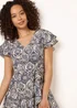 Blue Vanilla Navy V Neck Godet Dress - 14 Image 3