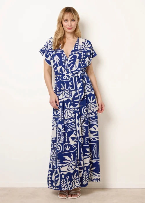 Blue Vanilla Blue Tropical Block Print Dress - S Image 3
