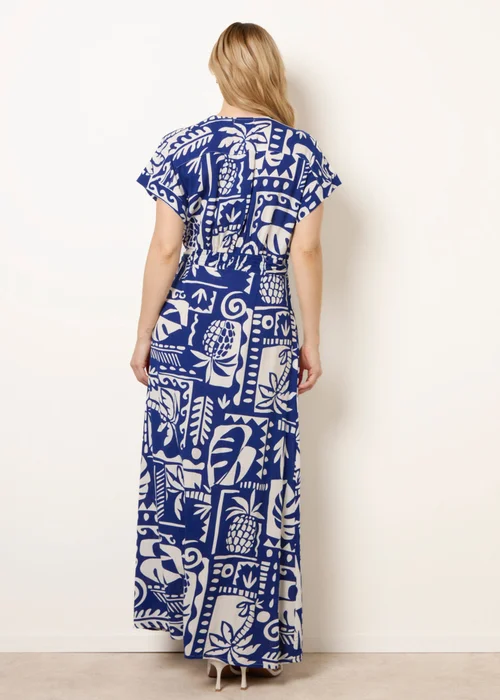 Blue Vanilla Blue Tropical Block Print Dress - S Image 4