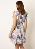 Blue Vanilla Navy Tropical Dress With Leaf Print - S Image 4