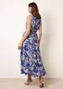 Blue Vanilla Blue Topical Leaf Print Maxi Dress - S Image 4