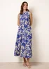 Blue Vanilla Blue Topical Leaf Print Maxi Dress - S Image 3