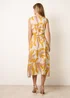 Blue Vanilla Yellow Leaf Print Dress - S/M Image 5