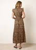 Blue Vanilla Brown Leopard Print Dress - M Image 4