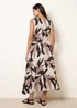 Blue Vanilla Black Leaf Print Dress - M/L Image 4