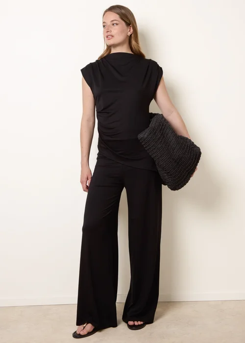 Blue Vanilla Black Soft Jersey Asymmetric Hem Set - S/M Image 3